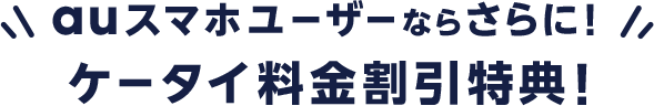 auスマホユーザーならさらに！