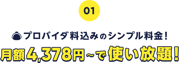 月額4,378円で使い放題！